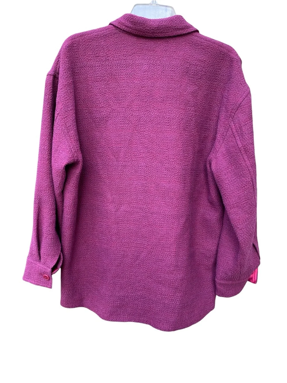Aritzia Babaton Joan Shirt Jacket Shacket Pockets Women's Size 2 Wine Color